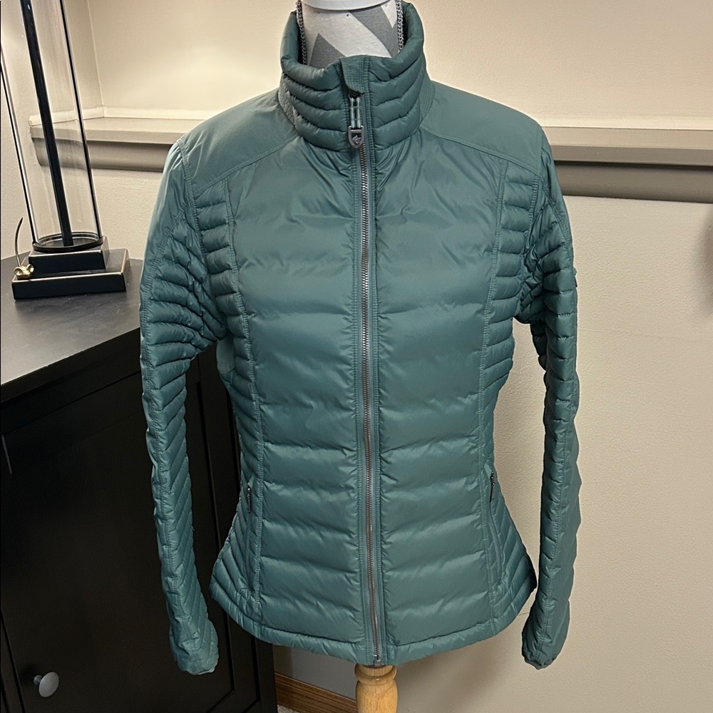 KUHL Spyfire Goose Down Jacket #2133, Soft Pine (?) Green, Medium, Like New